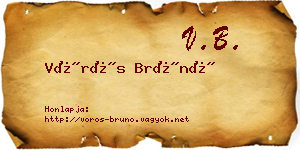 Vörös Brúnó névjegykártya